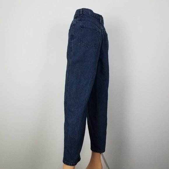 80's Vintage Dark Wash Denim Blue Jeans by Gitano Size 10 Ankle Short 31x27 - Picture 6 of 9